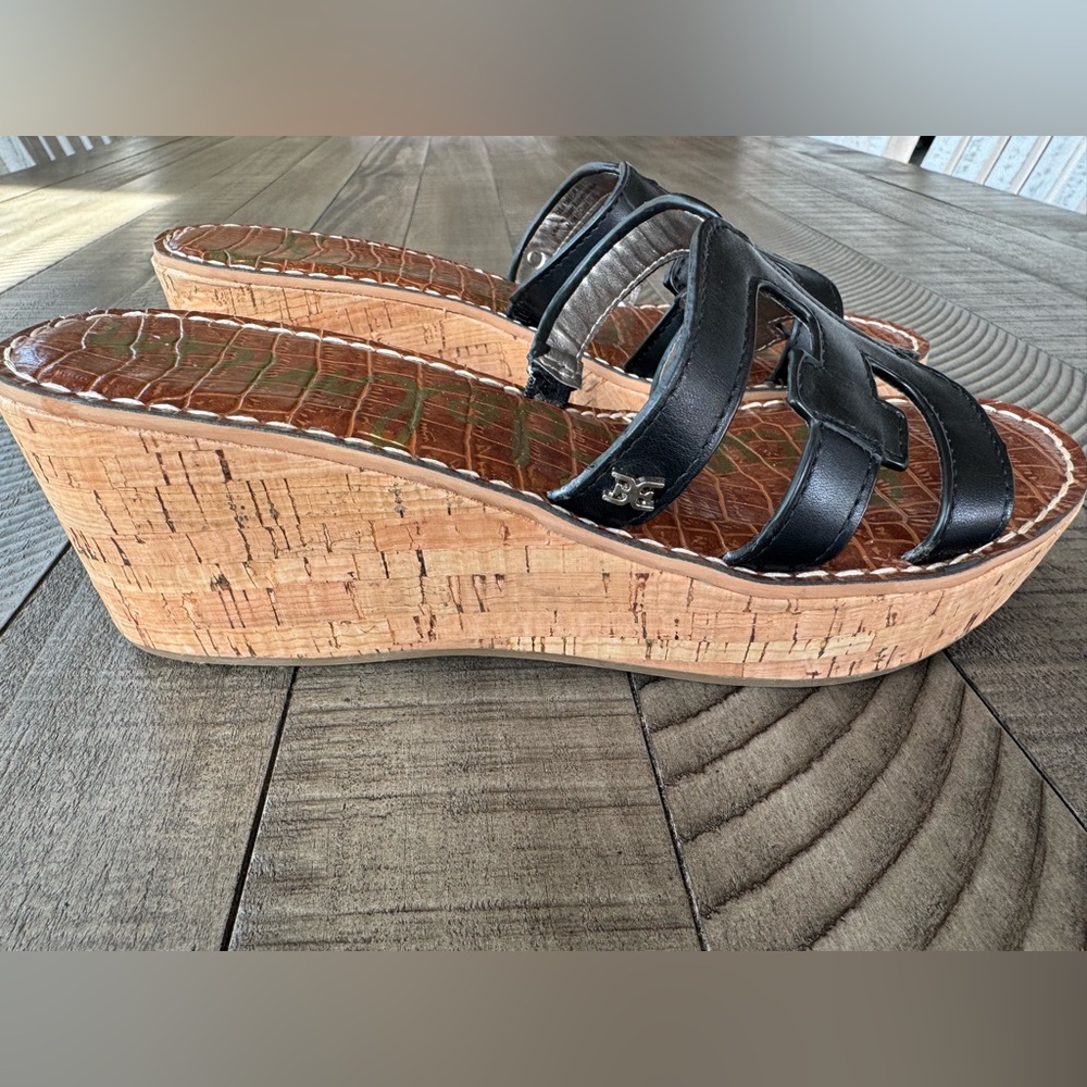 Sam Edelman Regis Leather Slip-On Wedge Sandal Women's Size 9.5 (NWT) - Picture 8 of 16
